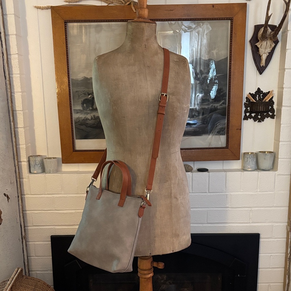 Elegant Tan and Gray Women's Bag